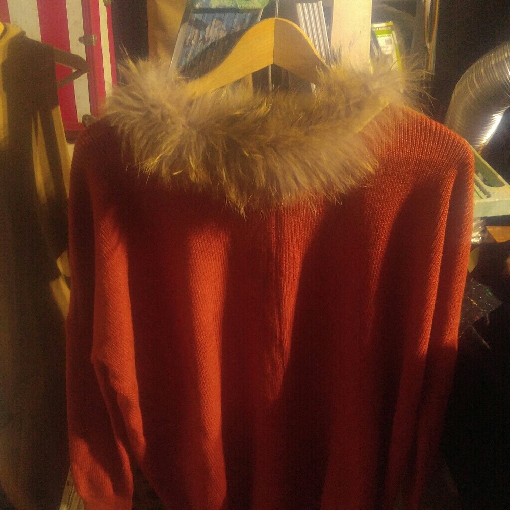 Orange oversized sweater